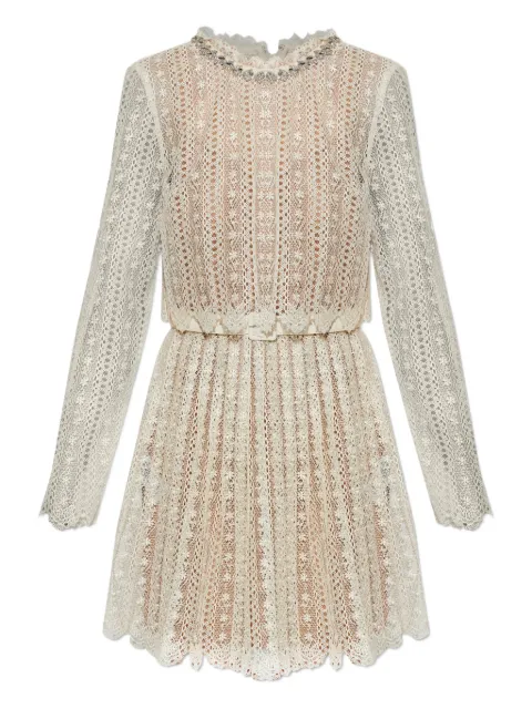 Self-Portrait lace embellished maxi dress Neutrals RS26172SCCR