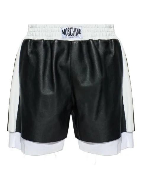 Moschino leather shorts Black A37050271