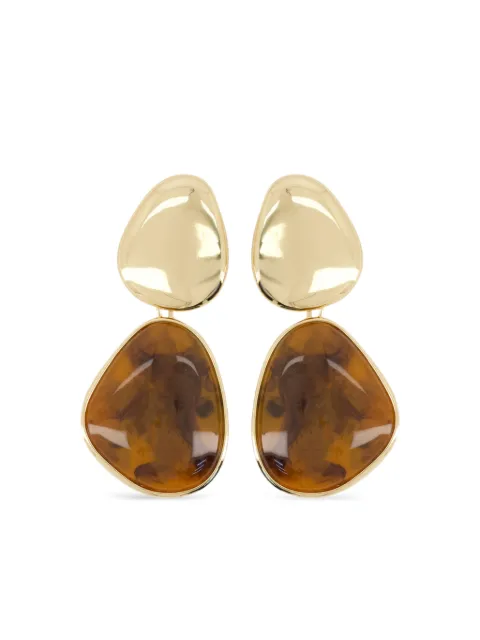 Self-Portrait tiger-eye earrings Gold RS26603EGD