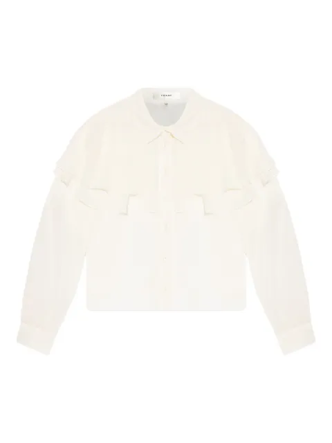FRAME ruffled long-sleeve shirt Neutrals WP26WSH004