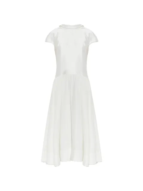 Self-Portrait scoop-neck back midi dress White RS26182MA
