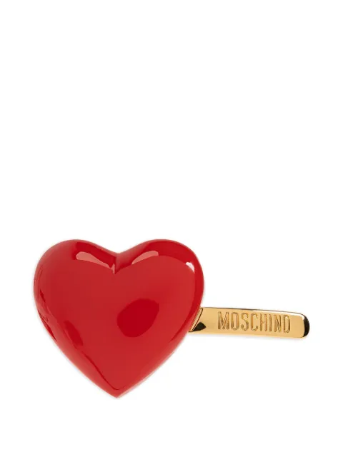Moschino heart-motif hair clip Gold 26171A91108401
