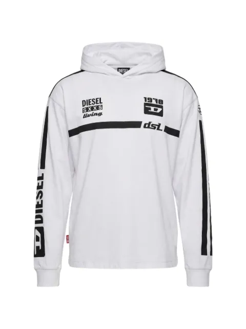 Diesel hoodie T-shirt with contrast graphics White A220030ALBV