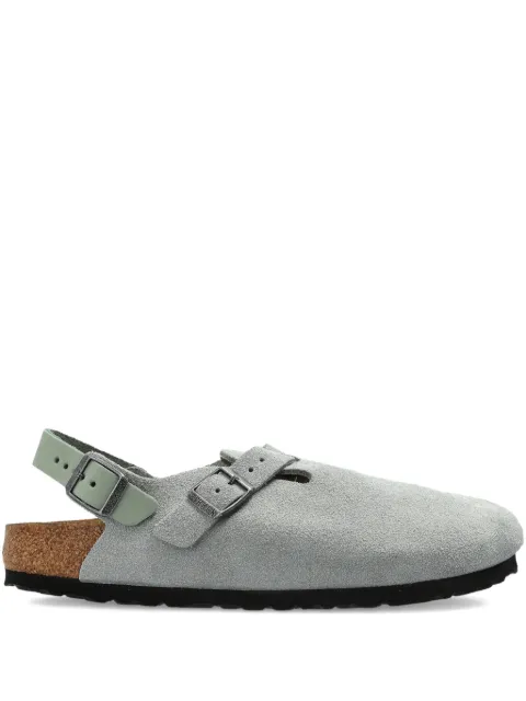 Birkenstock buckle strap suede mules Grey 1031626