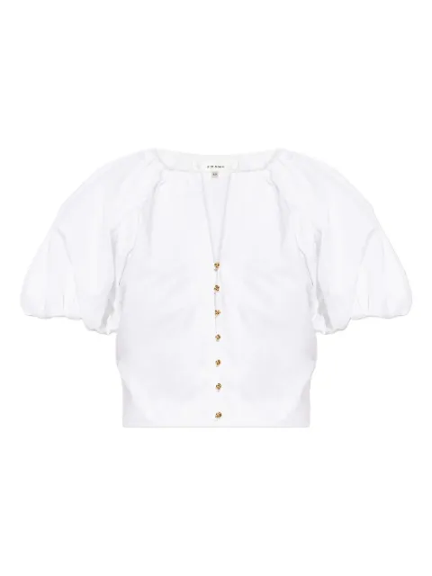 FRAME puff-sleeve buttoned top White WP26WBL013