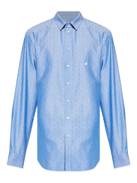 Moschino Goose-embroidered shirt Blue 261ZZA02230238