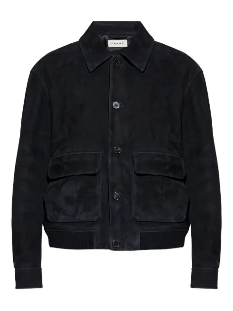FRAME buttoned suede jacket Blue MP26LJA004