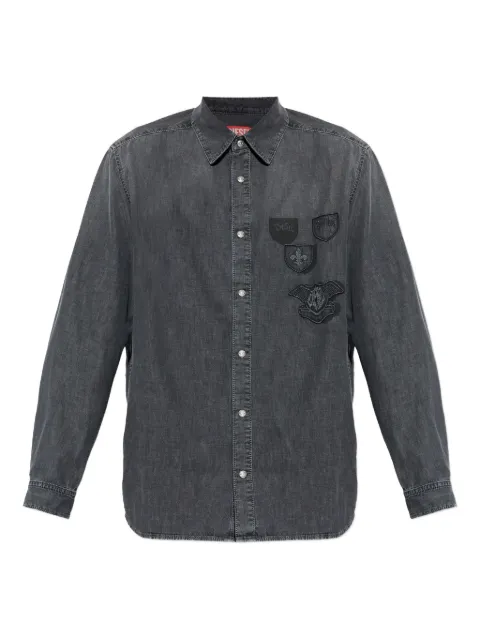 Diesel D-Simply-S15 embroidered shirt Grey A23788068XN