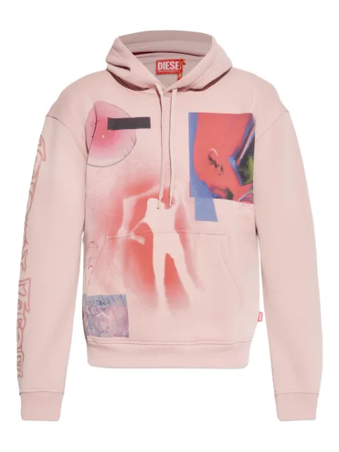 Diesel printed hoodie Pink A199800BMCY