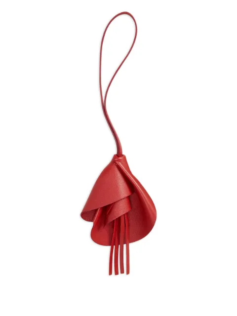 Ralph Lauren Collection floral tassel lambskin bag charm Red 434P16009002