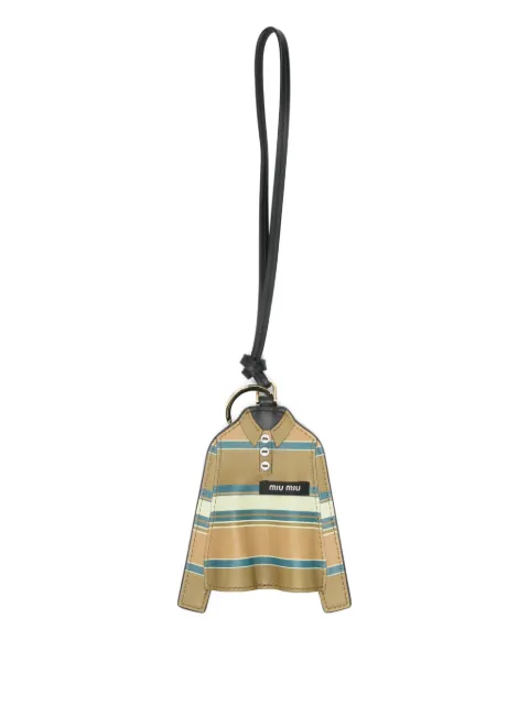 Miu Miu leather key ring trick Brown 5TL6012IGE