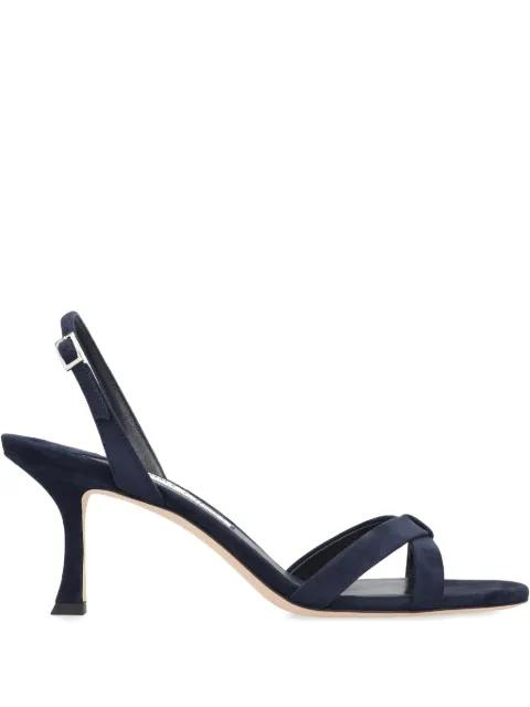 Jimmy Choo 70mm Elsy slingback sandals Blue ELSY70SUE