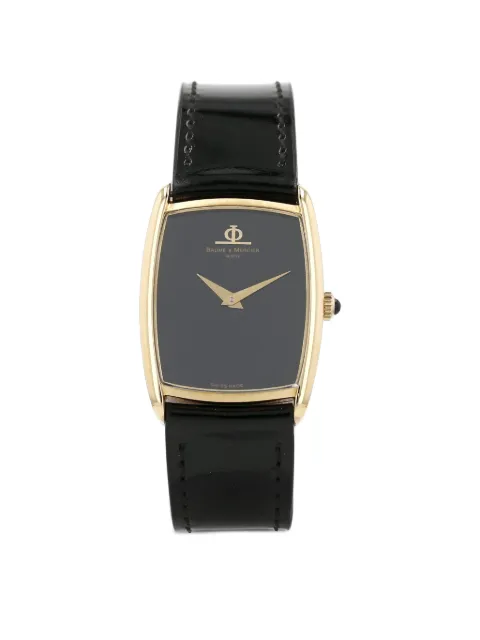 Baume & Mercier 1970s leather-bracelet 25mm watch Black 424571