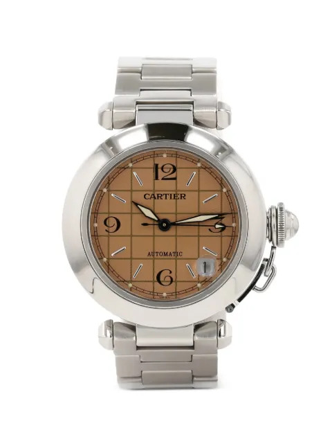 Cartier 2000s Pasha screwed caseback 35mm watch Silver 423316