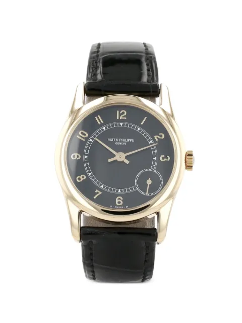 Patek Philippe Pre-Owned 1994s Calatrava arabic numerals 33mm watch Black 422692