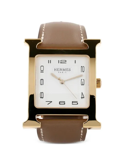 Hermès Pre-Owned 2017 Heure H ardillon buckle 30mm watch Brown 422481