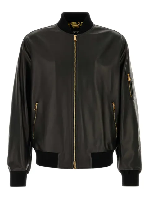 Versace leather bomber jacket Black 10138671A16475