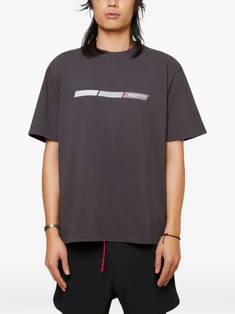 District Vision logo-detail T-shirt Grey DVLA001MOSBLK