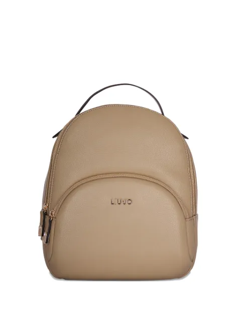 LIU JO top-handle logo-detail backpack Neutrals AA6209E101201679