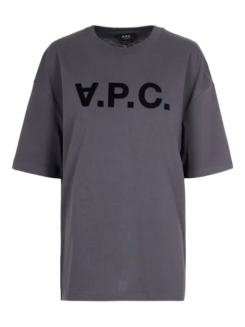 A.P.C. logo-detail T-shirt Grey COHLRM26385