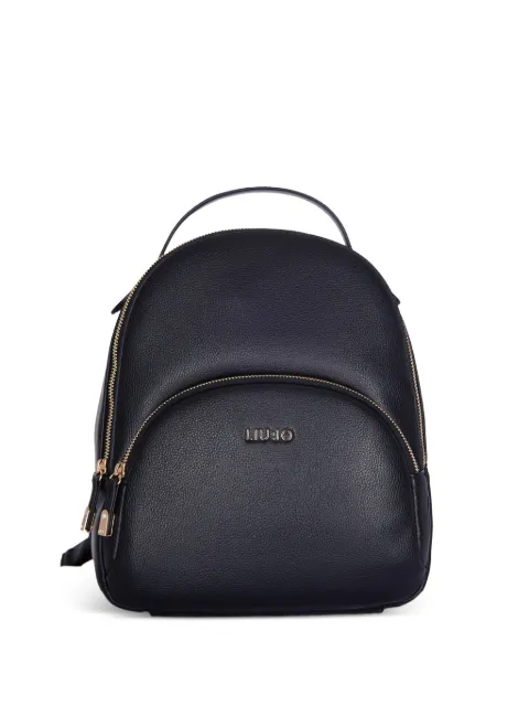 LIU JO logo-detail zip-up backpack Black AA6209E101222222