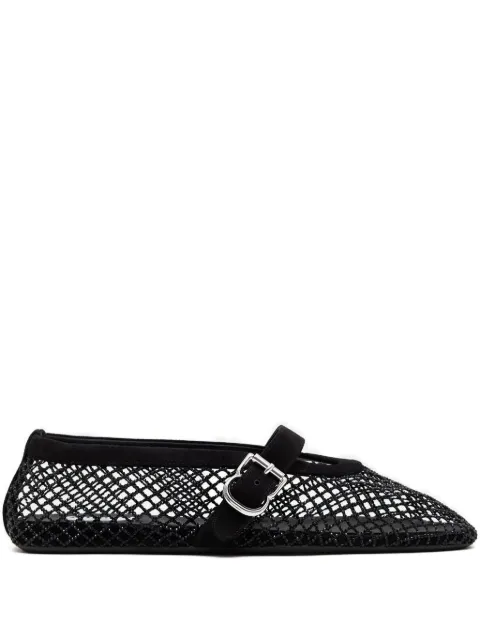 Alaïa mesh buckle ballet flats Black AA3A029A023