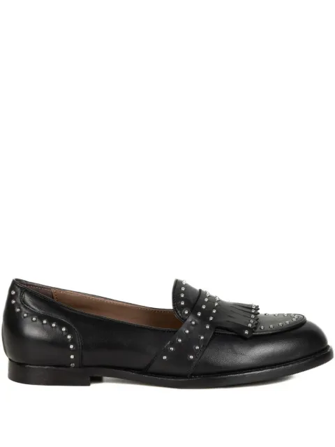 Delduca studded fringed loafers Black DD04EVOLUTIONNERO