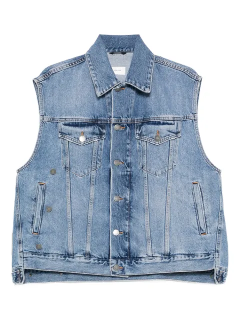 Haikure button denim gilet Blue HEW09123DF106
