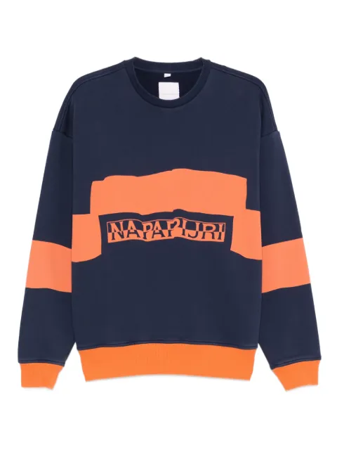 Napapijri logo striped sweatshirt Blue NP0A4I6SB2Q1