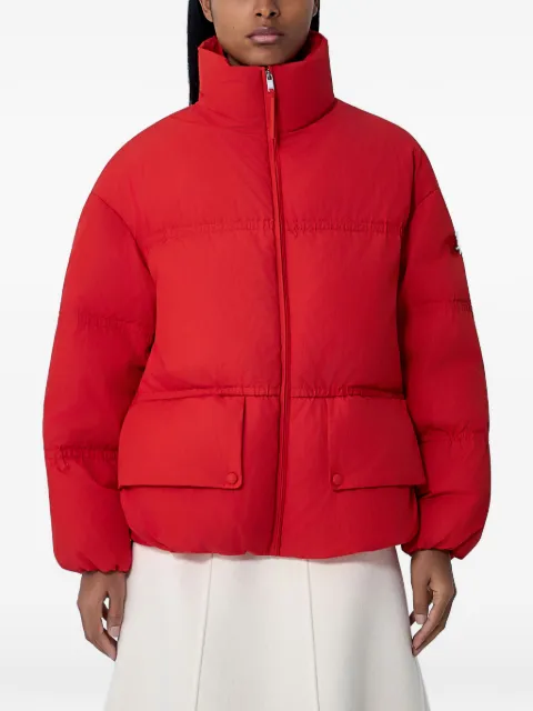 Moncler high-neck quilted jacket Red K24051A00018M6390
