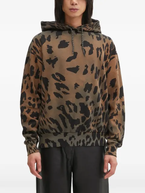 Aries leopard-print hoodie Brown AR2003404