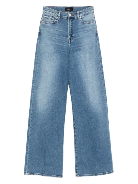 7 For All Mankind buttoned wide-leg jeans Blue 7UG20120