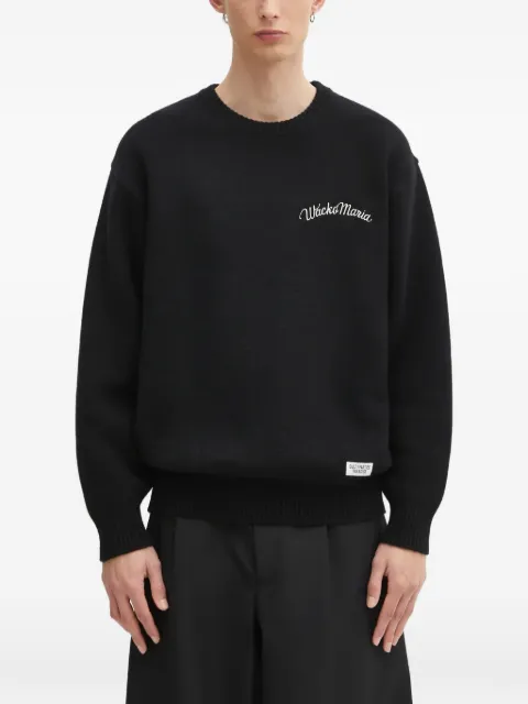 WACKO MARIA logo-embroidered sweater Black 25FWWMKKN12