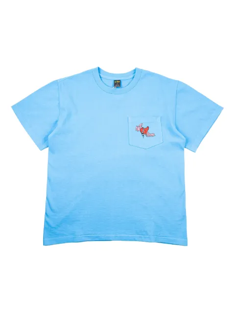 ANTI PROMO heart graphic T-shirt Blue MB05