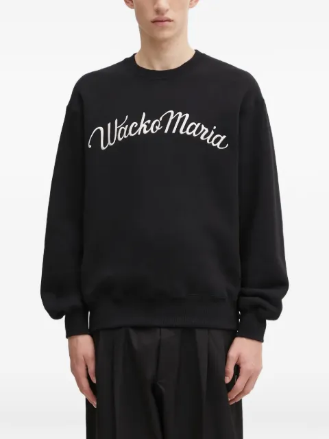 WACKO MARIA logo-detail sweatshirt Black 25FWWMCSS08