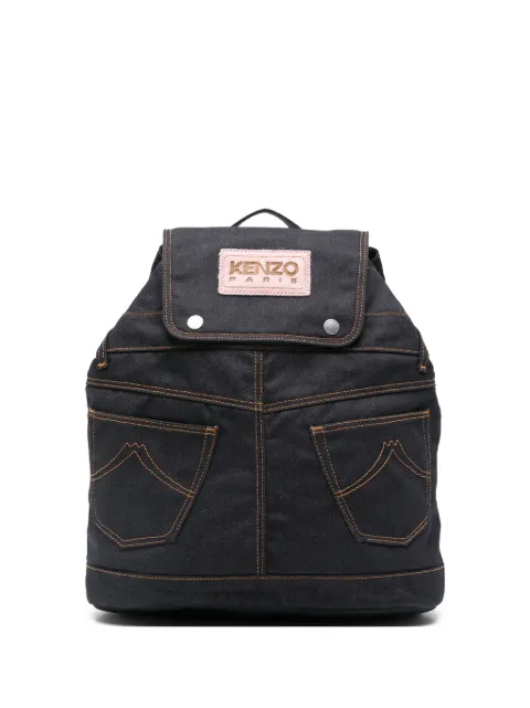 Kenzo logo-patch backpack Blue FG58SA413F23