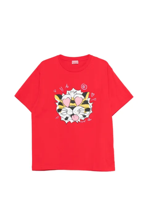 Kenzo graphic-print T-shirt Red FG55TS4034SG