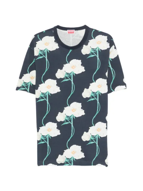 Kenzo Archive Rose cotton T-shirt Blue FG55TS2154SK