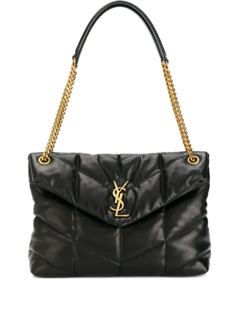 Saint Laurent Loulou chevron-pattern shoulder bag Black 5774751EL07