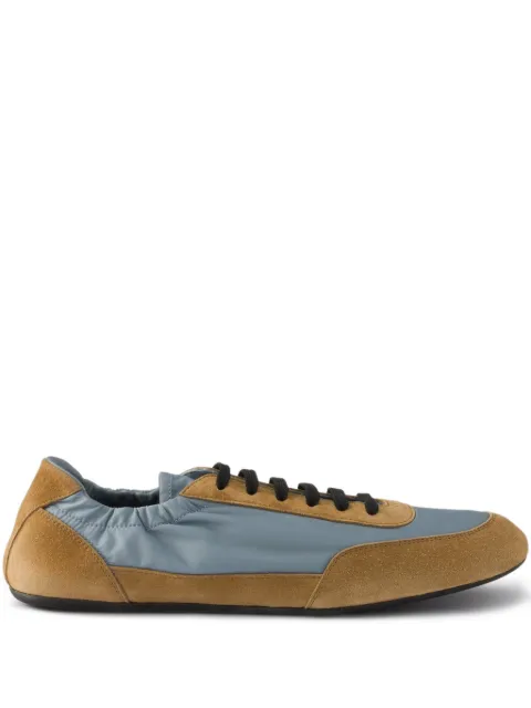 Prada Collapse Re-nylon and suede sneakers Brown 1E959NF005LZ4