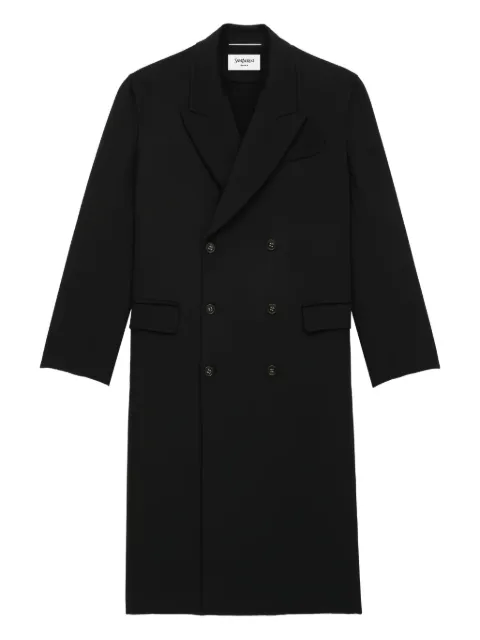 Saint Laurent double-breasted coat Black 842171Y3J46