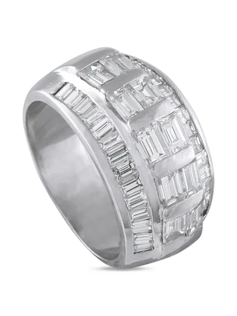 LB Exclusive platinum diamond ring Silver MF24110525