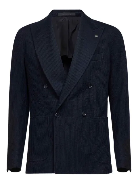 Tagliatore double-breasted peak-lapel blazer Blue GWARNER2DKJAI340260J