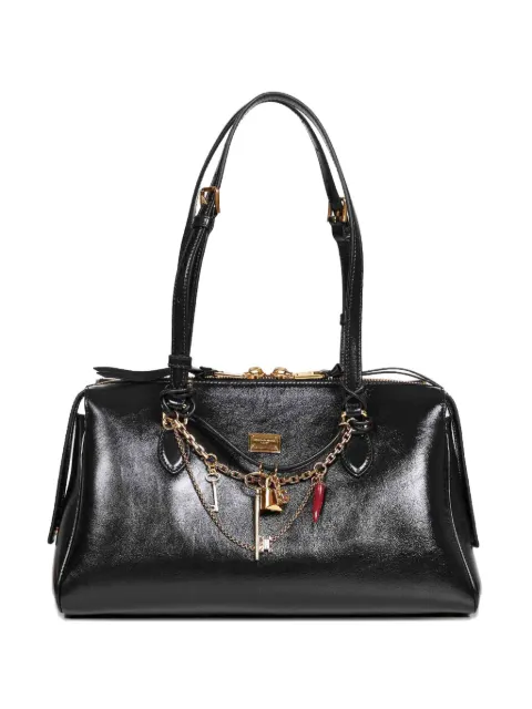 Dolce & Gabbana medium Vittoria leather tote bag Black BB7844A0070