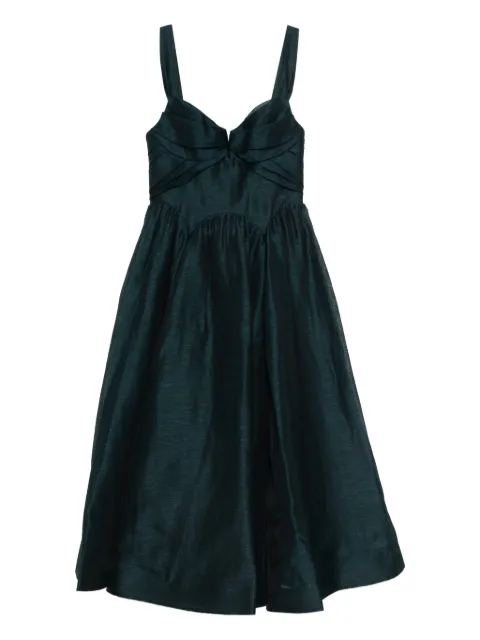 ZIMMERMANN Rebellion draped midi dress Green 6847DC261