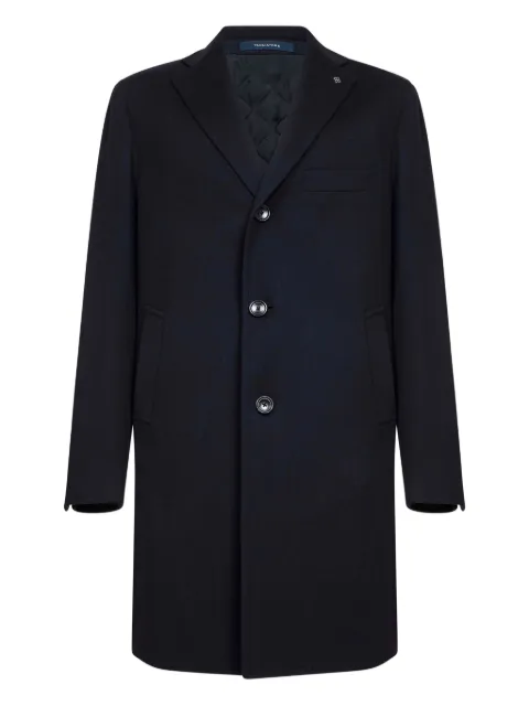Tagliatore three-buttons logo-pin coat Blue 350001U