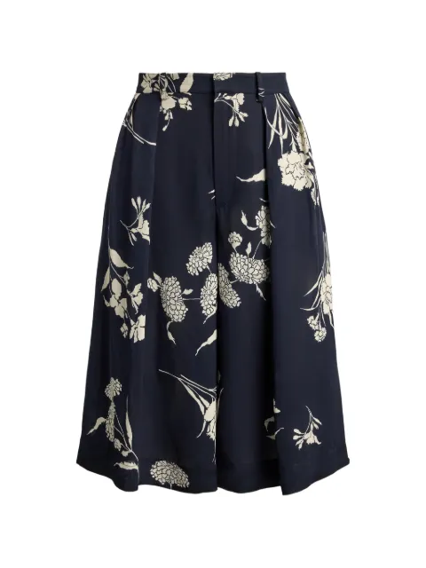 Ralph Lauren Collection Avery floral A-line shorts Black 290P16070001