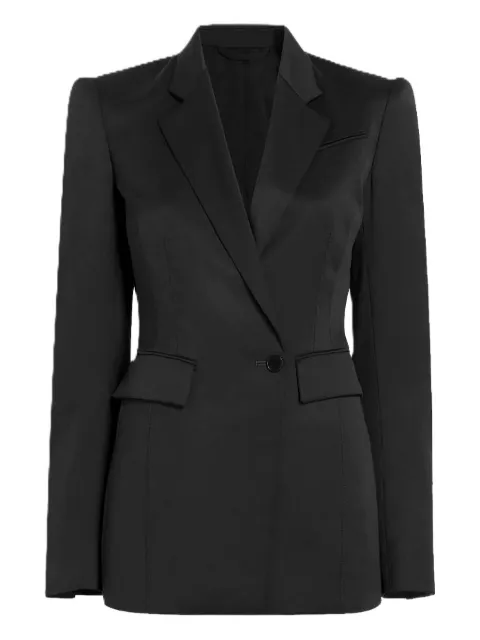 Another Tomorrow button single-breasted jacket Black A321JK008WV