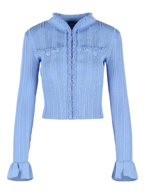 Self-Portrait flared-sleeve cardigan Blue RS26555CBL
