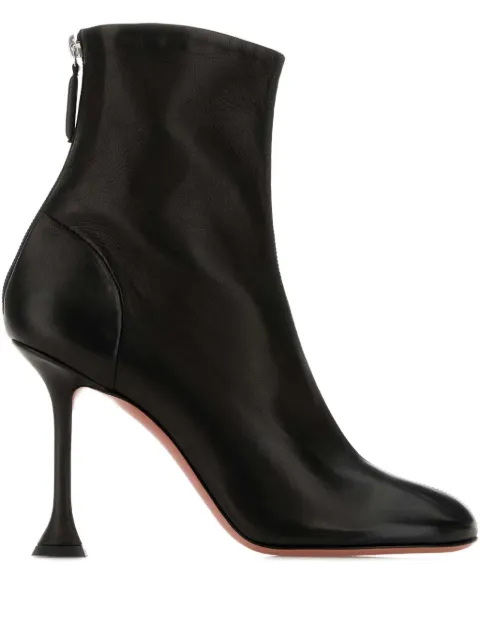 Amina Muaddi 95mm Iris leather boots Black IRISBOOTIE95